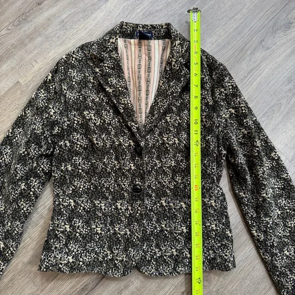 GAP Women's Black and White Textured Blazer - Picture 9 of 10